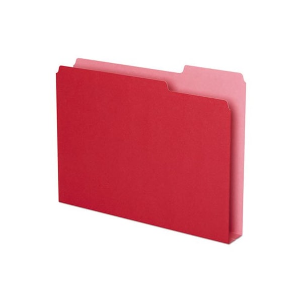 Tops Business Forms Pendaflex, DOUBLE STUFF FILE FOLDERS, 1/3-CUT TABS, LETTER SIZE, RED, 50PK 54454 - main